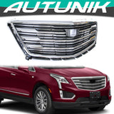 Luxury Chrome Front Bumper Grille Upper Grill for Cadillac XT5 2017-2019