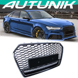 RS6 Style Honeycomb Front Grille for 2016-2018 Audi A6 C7.5 S6 fg226