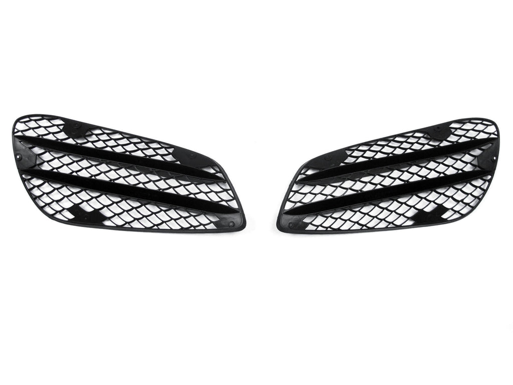 Autunik Fog Lamp Grille Air Vent Cover Black for Benz W212 S212 AMG Line Facelift 2013-2015