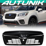 Autunik Glossy Black Front Upper Grille Grill Assembly for Subaru Forester 2019-2021