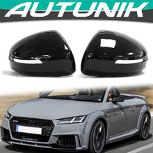 Charger l&#39;image dans la galerie, Autunik Glossy Black Rearview Mirror Cover Caps Replacement for Audi R8 TT MK2 8J TTS TT RS 2006-2014 mc54