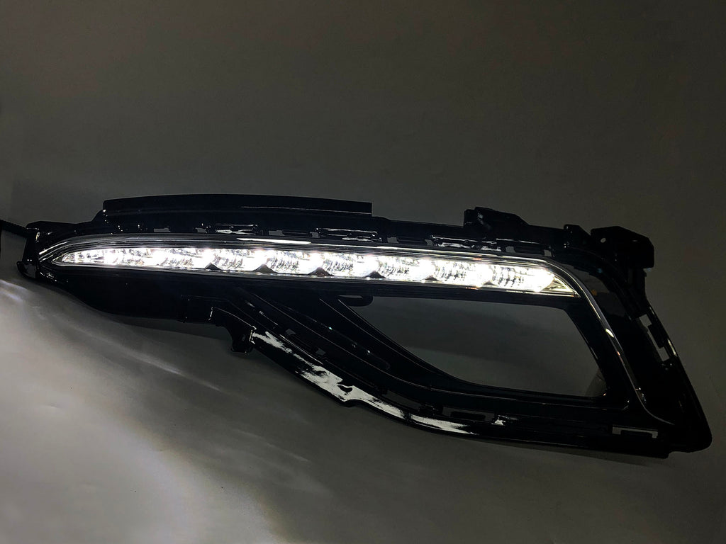 Autunik DRL LED Daytime Running Lamps Fog Lights W/ Bezel For 2015-2017 Hyundai Sonata dr18