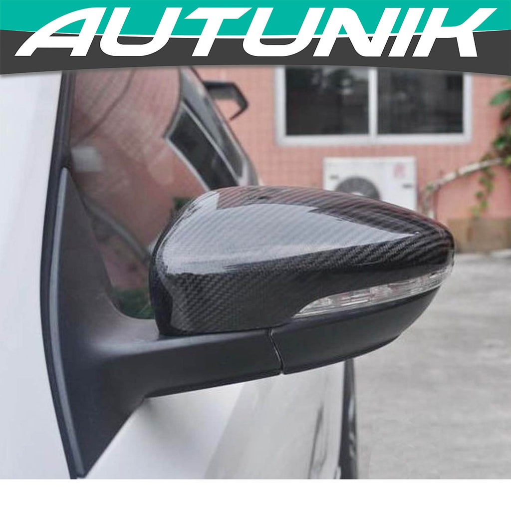 Autunik Real Carbon Fiber Side Wing Mirror Cover Caps Replacement for W Golf GTI MK6 TSI TDI R 2009-2013 vw97