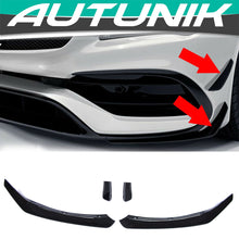 Cargar imagen en el visor de la galería, Gloss Black Front Bumper Lip Splitters for Mercedes W117 CLA250 A45 AMG 2017-2019