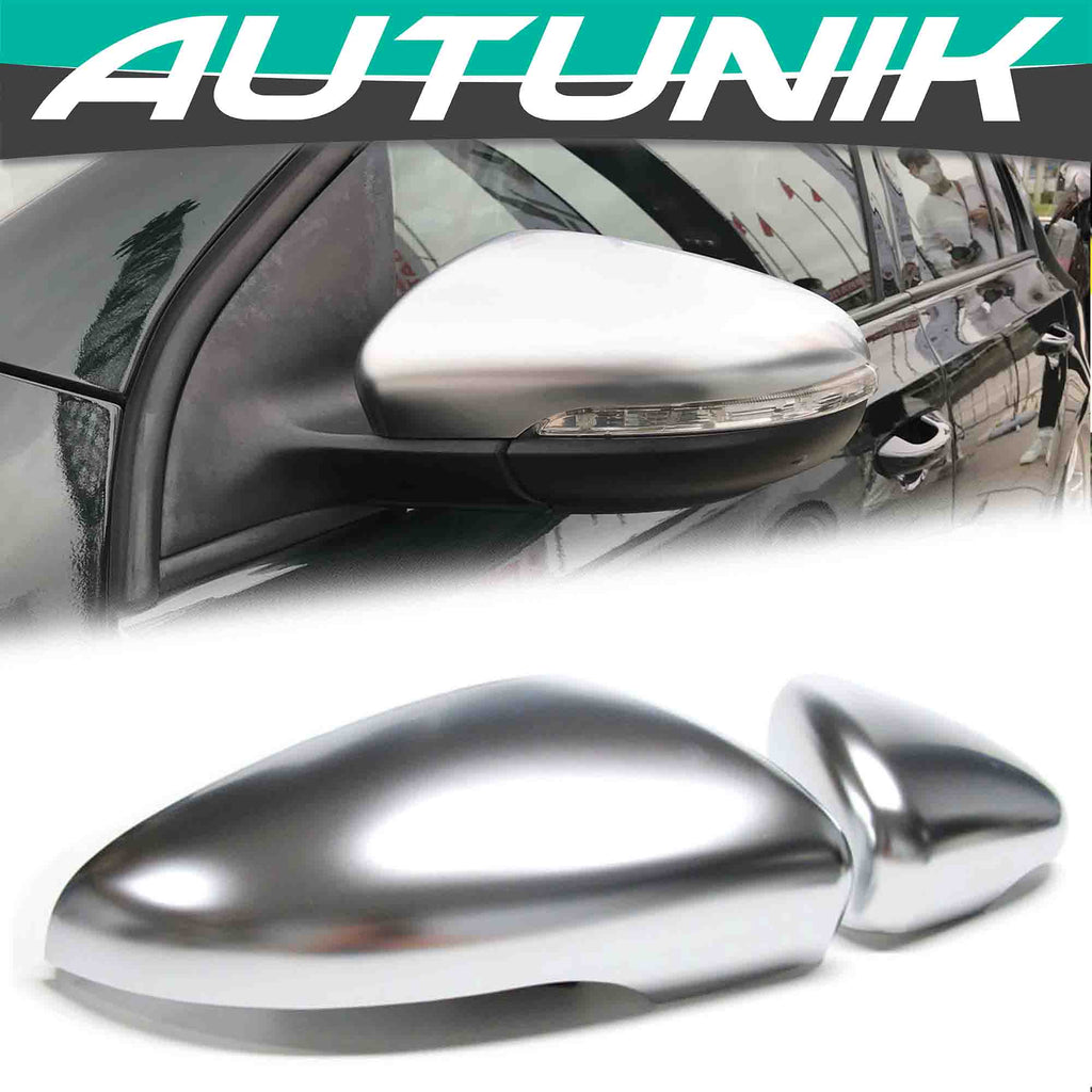 Autunik Matte Chrome Side Mirror Cover Caps for VW GOLF 6 MK6 R GTI TSI TDI 2009-2013 mc23