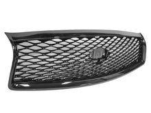 Laden Sie das Bild in den Galerie-Viewer, Autunik For 2014-2017 Infiniti Q50 Gloss Black Front Grill Mesh Grille Bumper Radiator - No Parking Sensors