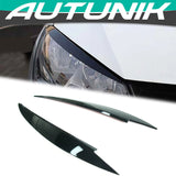 Autunik Black Headlight Eyebrow Eyelid Cover Trim For VW Golf 7 GTI TSI TDI MK7 MK7.5 vw162