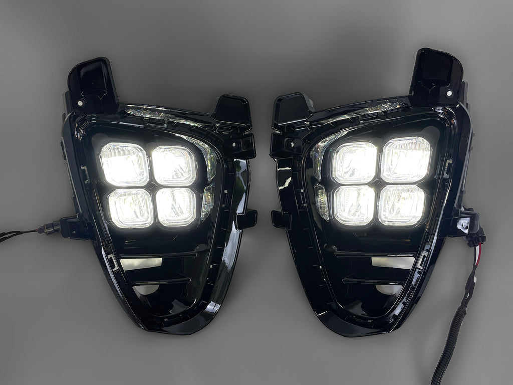 Autunik LED DRL Daytime Running Lights Bezels For Kia Sorento 2019-2020