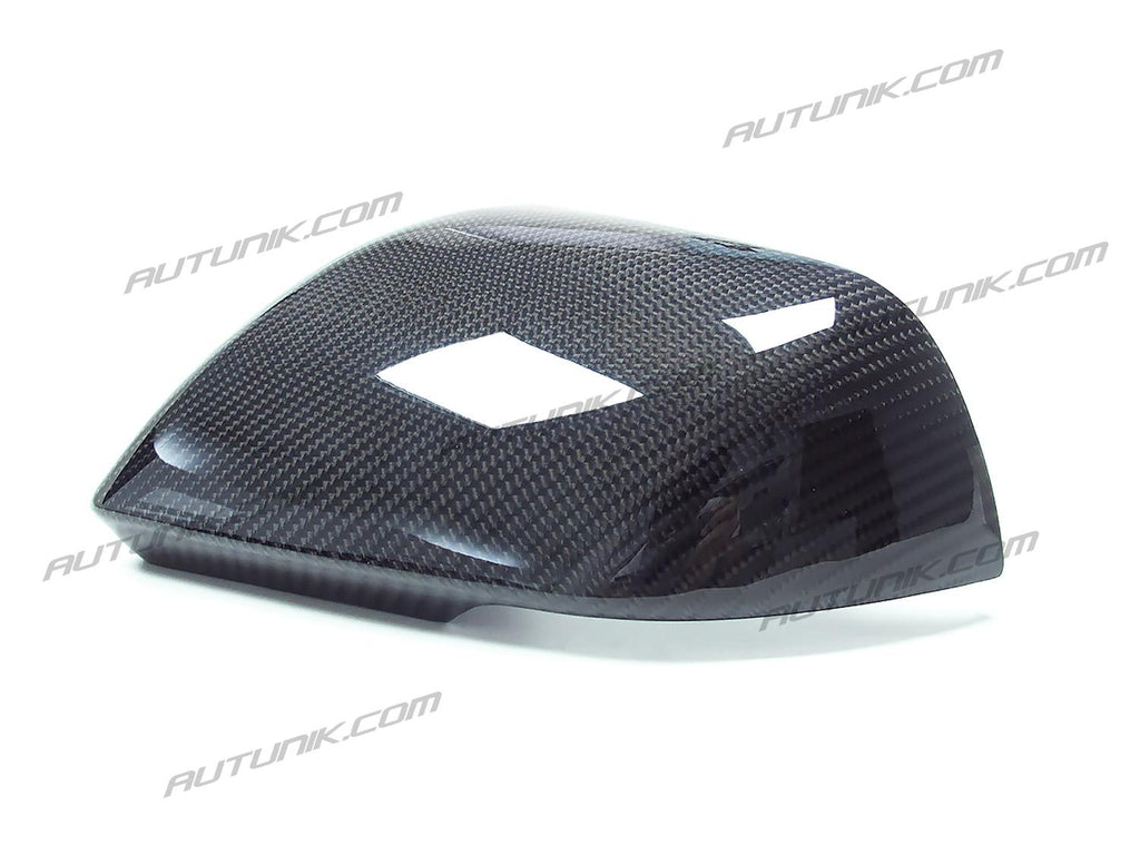 Autunik Real Carbon Fiber Mirror Cover Caps Replacement For Ford Mustang WITH LED Signal GT 2015-2021 mc116
