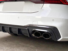 Load image into Gallery viewer, S7 Style Carbon Look Rear Difffuser + Black Exhaust Tips For Audi C8 A7 S-line S7 2019-2023 di154