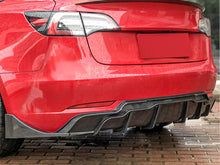 Load image into Gallery viewer, Autunik Fits 2017-2022 Tesla Model 3 Rear Diffuser Aprons Side Canards Carbon Fiber Look di140