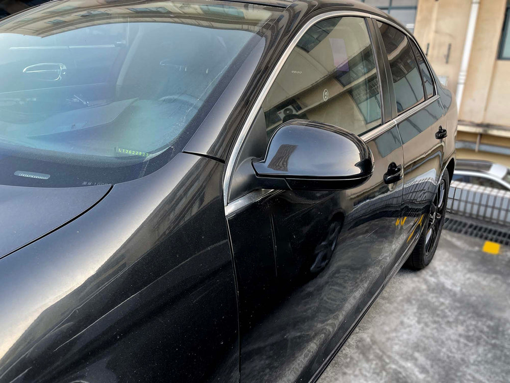 Autunik Glossy Black Side Mirror Cover Caps Replacement for VW Golf 5 Jetta Mk5 GTI mc43
