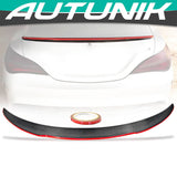Autunik For 13-19 Mercedes CLA C117 FD Style Carbon Fiber Black Red Line Trunk Spoiler