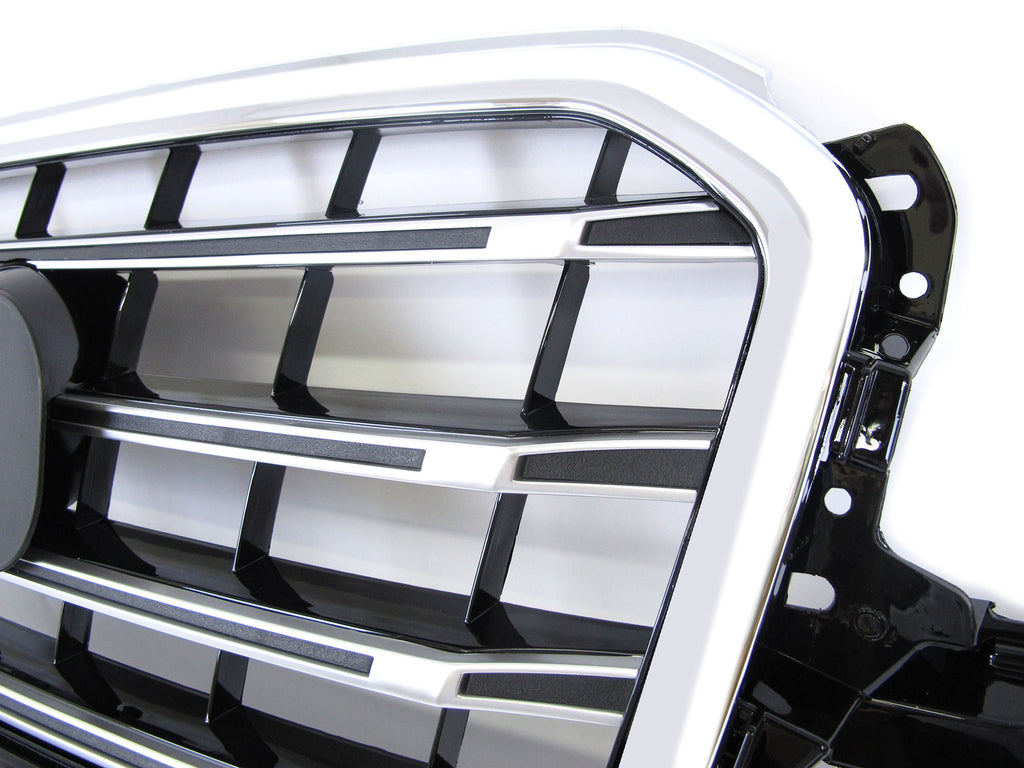 Autunik For 2013-2017 Audi Q5 Non S-Line Chrome Front Bumper Grille Grill fg210