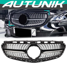 Load image into Gallery viewer, Autunik For 2014-2016 Mercedes W212 Sedan Diamond Front Grille Grill Black/Chrome