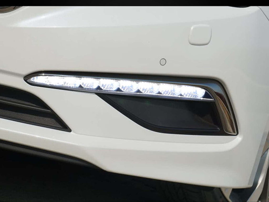 Autunik DRL LED Daytime Running Lamps Fog Lights W/ Bezel For 2015-2017 Hyundai Sonata dr18