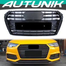 Load image into Gallery viewer, S4 Style Gloss Black Front Bumper Grille for 17-19 Audi A4 B9 S4 fg225