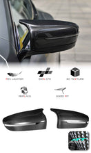 Load image into Gallery viewer, 100% Dry Carbon Fiber Mirror Cover Caps M Style Replace for BMW M5 F90 LHD mc155