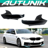 Autunik For 2018-2019 BMW F90 M5 Gloss Black Front Bumper Spoiler Splitter Cover Trim