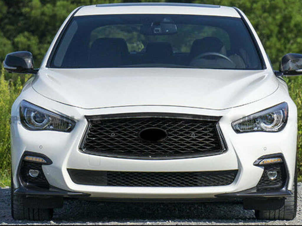 Gloss Black Honeycomb Front Grille For 2018-2022 Infiniti Q50 - With Camera & Parking Sensors