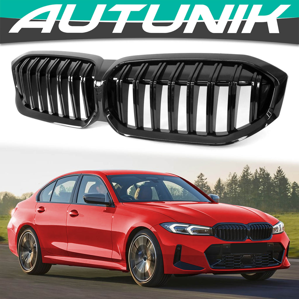 Gloss Black Front Kidney Grille For BMW 3-Series G20 M340i 2023+ fg250