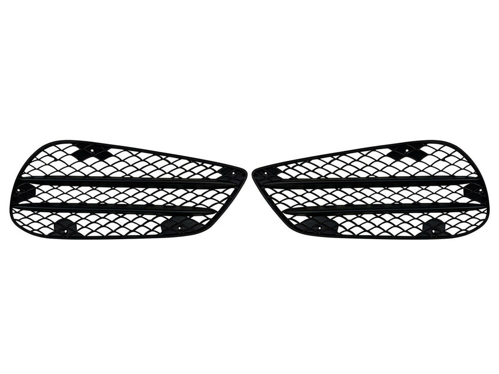 Autunik Fog Lamp Grille Air Vent Cover Black for Benz W212 S212 AMG Line Facelift 2013-2015