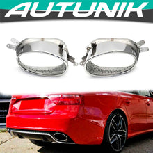 Cargar imagen en el visor de la galería, Autunik Silver Exhaust Muffler Tips Tailpipes For Audi A4 A5 A6 A7 Up To RS3 RS4 RS6 RS7