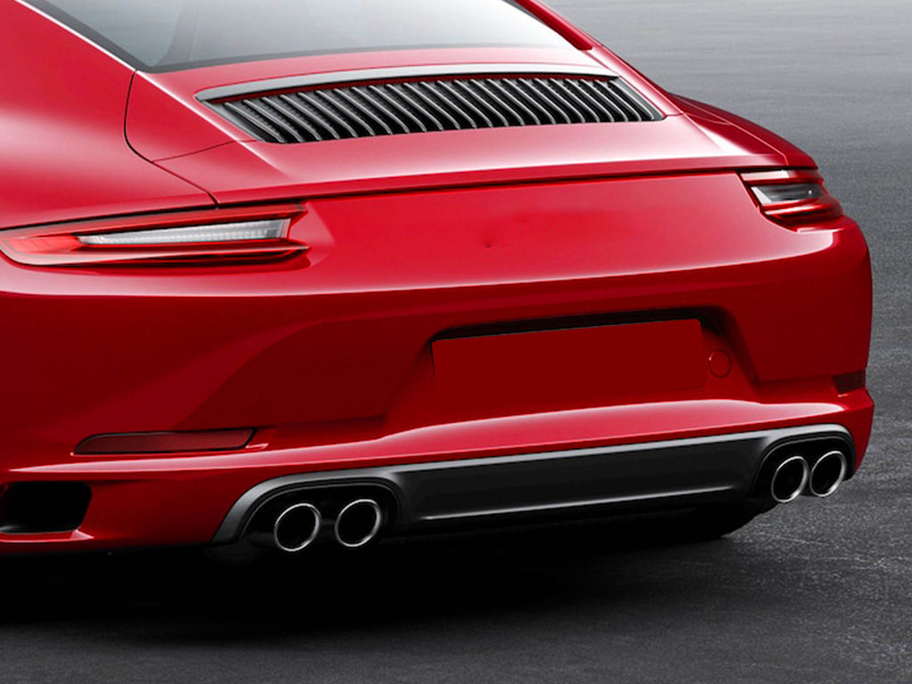 Autunik For 2016-2018 Porsche 911 Carrera 991.2 NON-PSE Exhaust Tips Tailpipe Silver