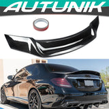 Autunik For 2017-2023 Mercedes E-Class W213 Sedan E63 Carbon Fiber Look Trunk Spoiler Wing