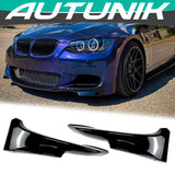 Autunik Front Bumper Splitter Glossy Black For BMW E92 E93 pre-LCI M Tech Sport 2004-2008 bm205