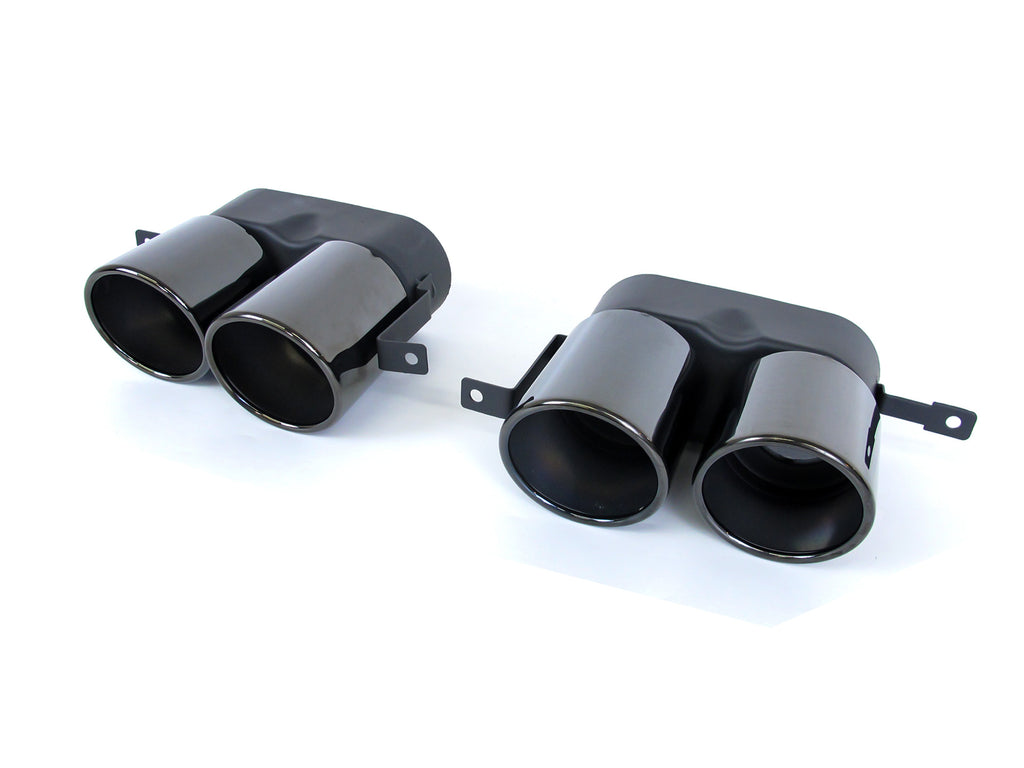 Autunik Black Exhaust Tips Muffler Pipe for BMW 3-Series G20 Sedan M Sport Bumper