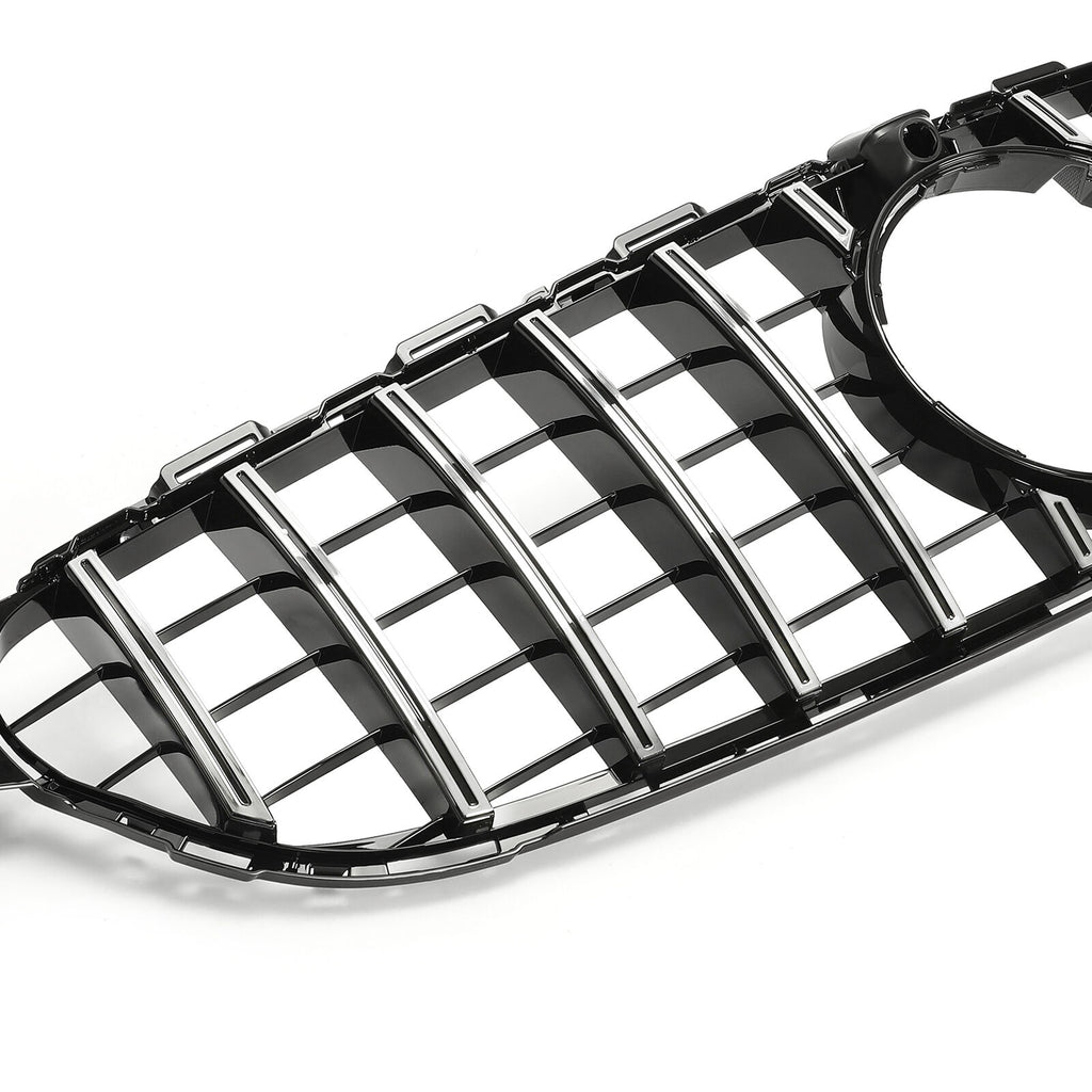 Autunik For 15-18 Mercedes Benz W205 C205 Sedan/Coupe C63 C63S Black/Chrome GT Front Grille Grill