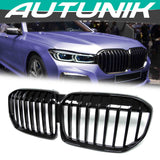 Gloss Black Front Kidney Grille For BMW 7-Series G11 G12 2020-2023 fg173