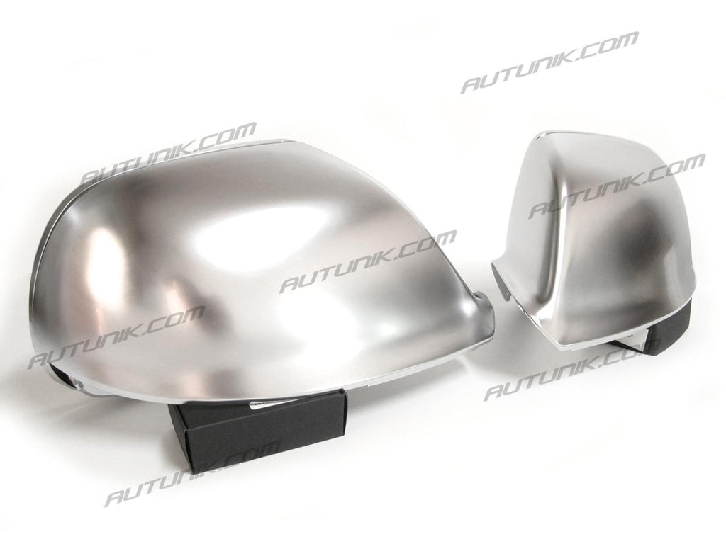 Autunik Matte Chrome Side Mirror Cover Caps Replacement Fit AUDI Q7 2010-2015 Q5 09-17 W/O Lane Assist mc117