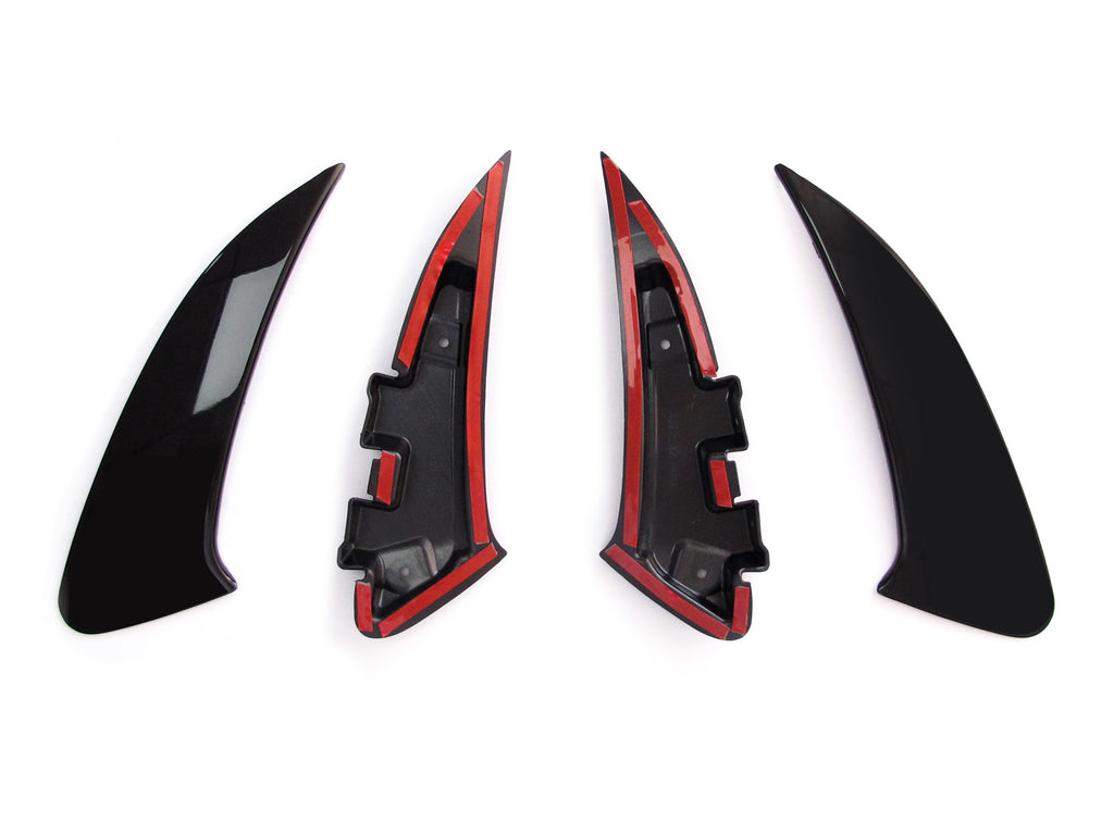 For 2020+ Mercedes CLA C118 AMG Rear Bumper Canards Side Air Vent Trims Glossy Black