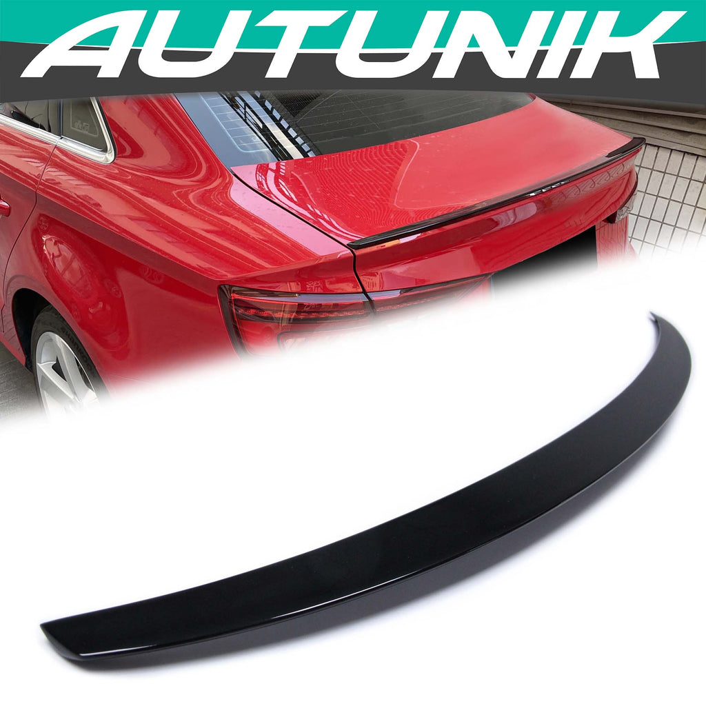 Autunik Glossy Black Rear Trunk Spoiler Wing for Audi A3 8V S3 RS3 Sedan 2014-2020 sp98