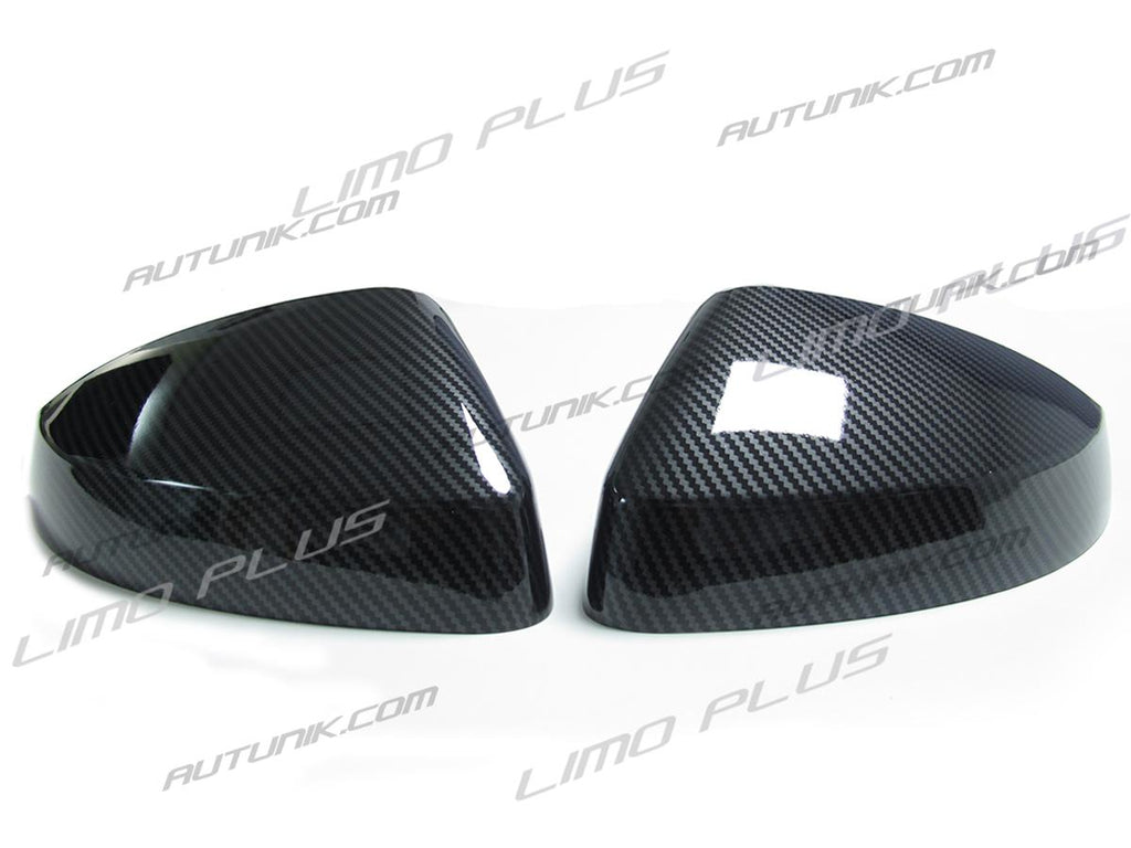 Carbon Fiber Look Mirror Cover Caps For Audi A3 8V S3 RS3 2014-2021 w/ Lane Assist mc67