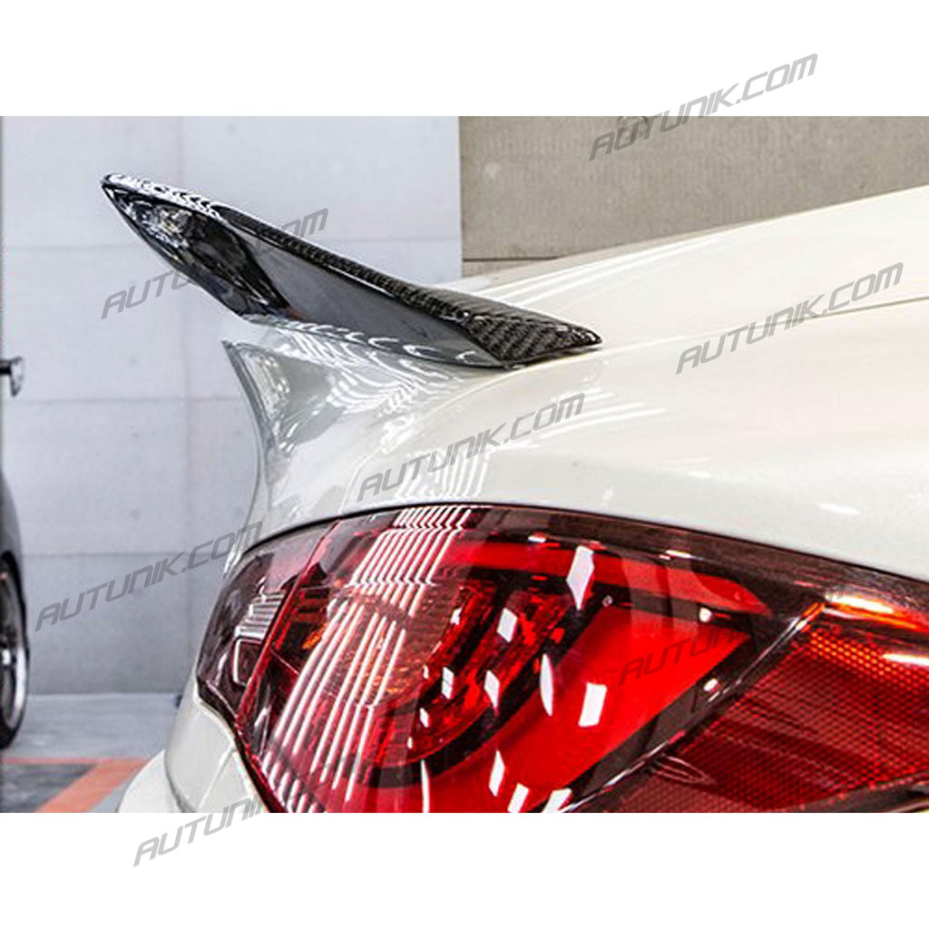 Autunik Real Carbon Fiber Rear Trunk Spoiler Wing PSM Style For Infiniti Q60 2017-2022 if6