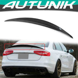 Autunik For Audi A4 B8 Sedan 2008-2012 Real Carbon Fiber Trunk Spoiler Wing