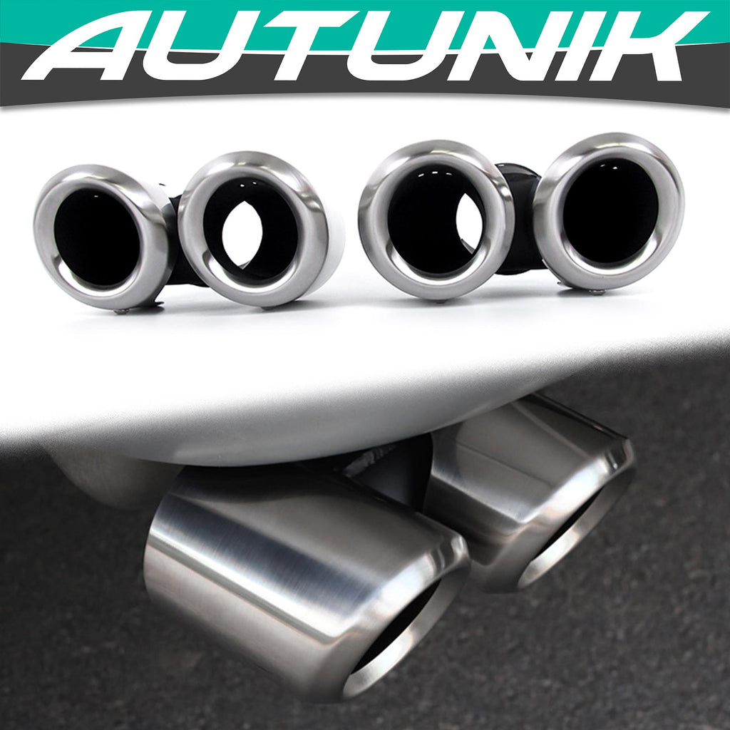 Autunik Chrome Exhaust Pipes Muffler Tips For 2020-2022 Land Rover Defender 90 110 et196