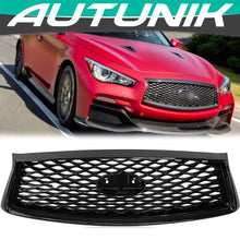 Charger l&#39;image dans la galerie, Autunik For 2018-2022 Infiniti Q50 Q50S Front Bumper Grille Grill Gloss Black