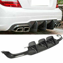 Load image into Gallery viewer, Carbon Fiber Rear Diffuser for Mercedes W204 C63 C300 AMG Sport Shark Fin Lower Bumper Valance Lip