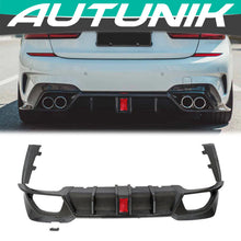 Load image into Gallery viewer, Autunik Carbon Fiber Look Rear Diffuser Lip for19-22 BMW 3 Series G20 Sport 330i M340i