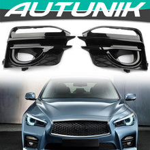 Cargar imagen en el visor de la galería, Front Fog Light Cover Trims For 2014-2017 Infiniti Q50 Sport Bumper