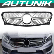 Cargar imagen en el visor de la galería, Autunik Diamond Style Front Grill Grille for Mercedes X156 GLA 2014-2017 w/o Camera - Chrome