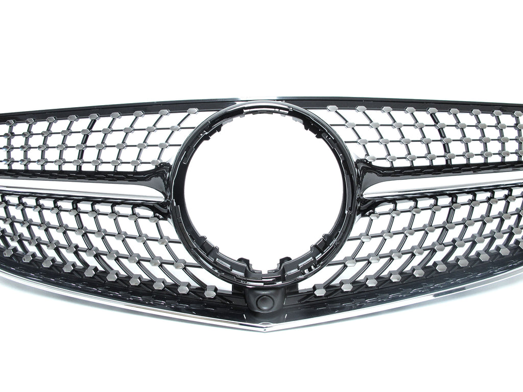Black/Silver Diamond Front Grille For2014-2017 Mercedes W207 C207 Coupe/Convertible fg187