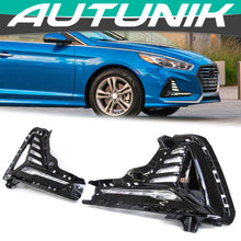 Load image into Gallery viewer, Autunik LED Daytime Running Lights Fog Lamps w/ Bezels For 2018-2019 Hyundai Sonata dr19