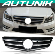 Load image into Gallery viewer, Autunik For 2008-2014 Mercedes C-Class W204 Front Grill Grille Bumper Radiator Chrome/Black