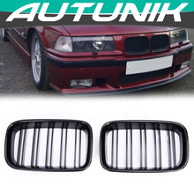 Charger l&#39;image dans la galerie, Gloss Black Front Kidney Hood Grille For BMW 3-Series E36 Coupe 1992-1996