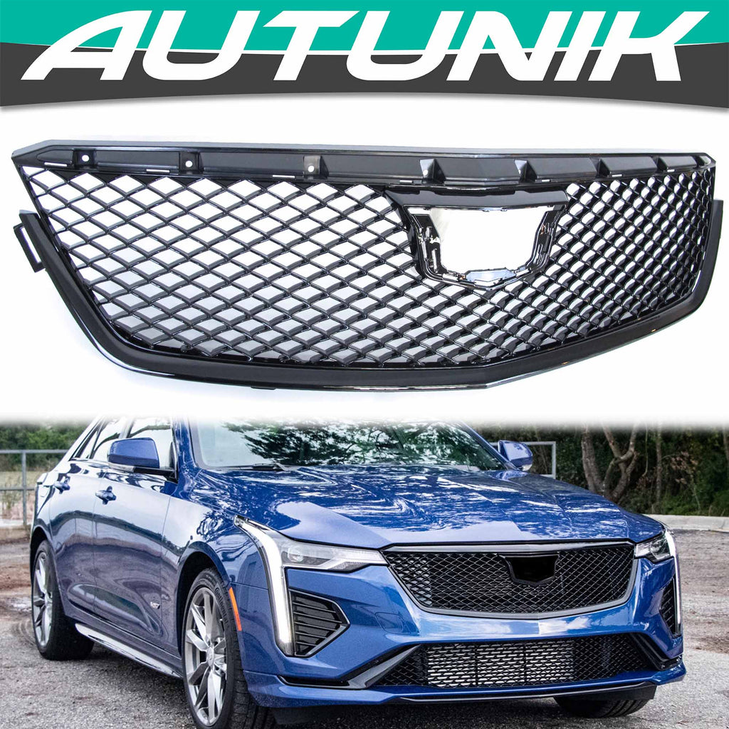 Honeycomb Front Upper Grille w/ Molding Trim For Cadillac CT4 2020-2023 fg232 Sales